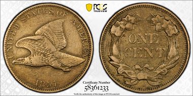 1857 1C Flying Eagle N1