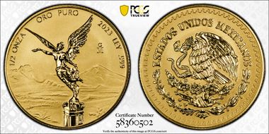 2023-Mo 1/2 oz Libertad Au Rev PR PR70