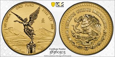 2022-Mo 1/2 oz Libertad Au Rev PR PR69