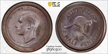 1947(p) 1/2D MS64BN