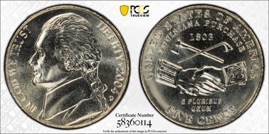 2004-D 5C Peace Medal MS65
