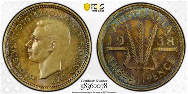 1938(m) 3D KM-37 Ag MS65