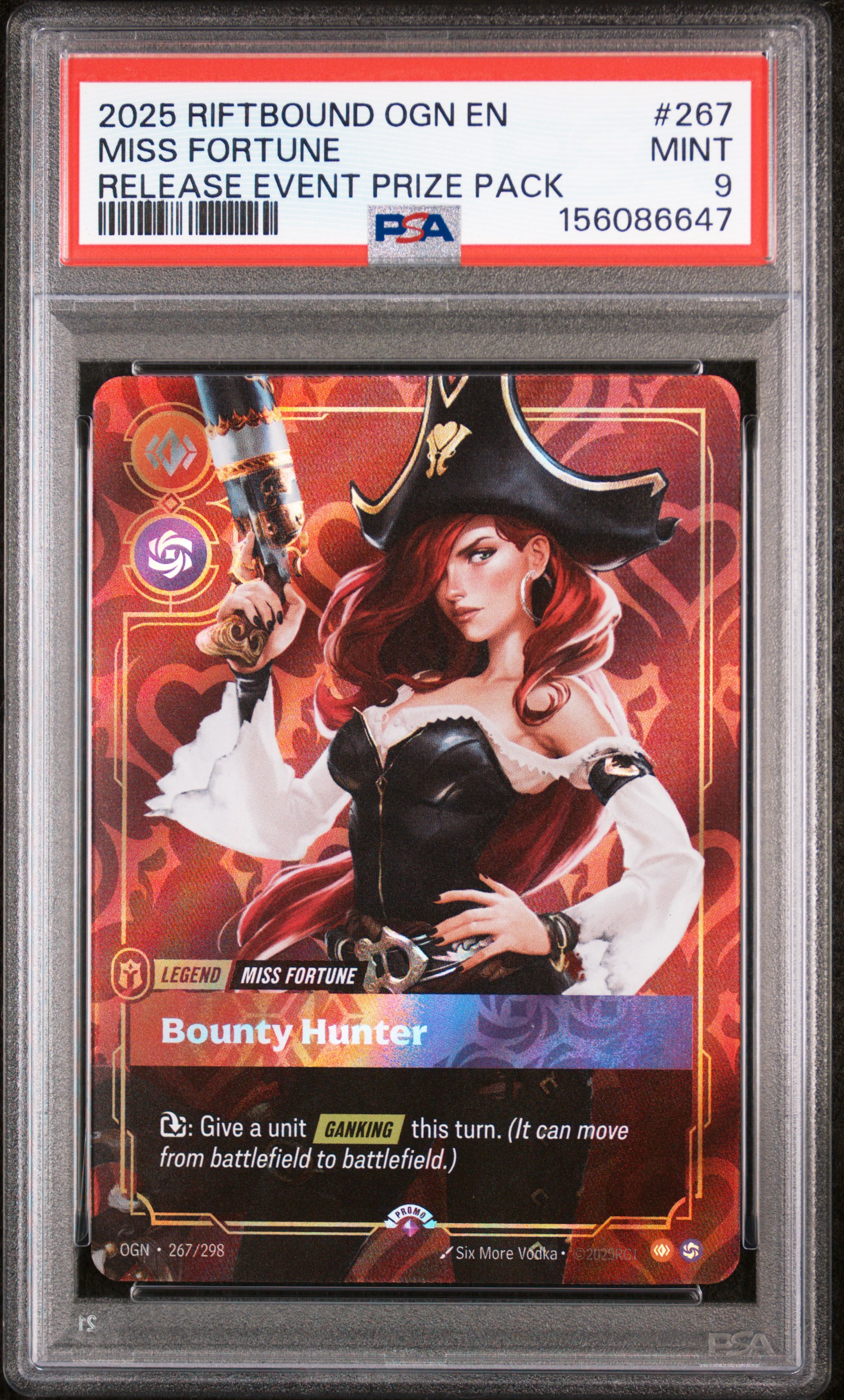 2025 #267 Miss Fortune - Bounty Hunter PSA 9 Riftbound: League of Legends Ogn-Origins