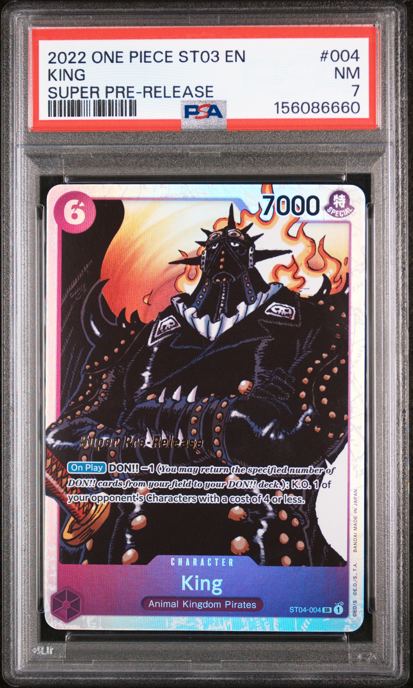 2022 #004 King PSA 7 One Piece Starter Deck ST04-Animal Kingdom Pirates