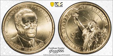 2014-P $1 Franklin D. Roosevelt Position A MS67