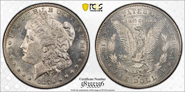 1879-S $1 VAM 4, Rev. of 1878 AU55