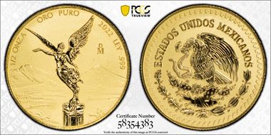 2022-Mo 1/2 oz Libertad Au Rev PR PR70