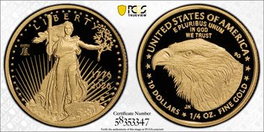 2026-W $10 Gold Eagle w/ Liberty Bell 250 Privy First Strike PR70DCAM