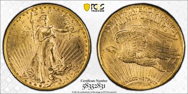 1911-D $20 MS63