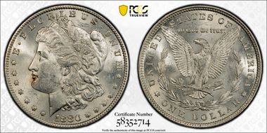 1880 $1 MS62