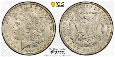 1890 $1 MS62