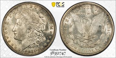 1921-D $1 MS62