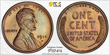 1914-S 1C MS64BN
