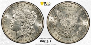 1889-S $1 AU58
