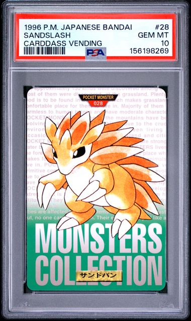 Sandslash card PSA 10, cert 156198269