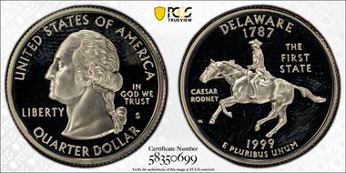 1999-S 25C Delaware PR64DCAM