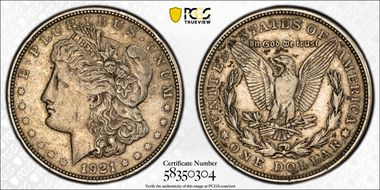 1921-D $1 XF45