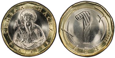 2002 Lev St. Ivan of Rila KM-254 MS68