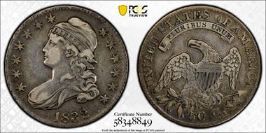 1832 50C Small Letters XF40