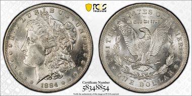1884-O $1 MS62