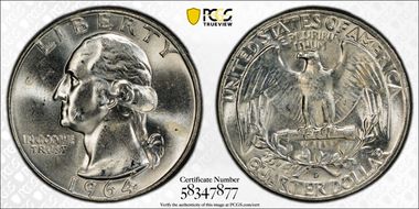 1964-D 25C MS64