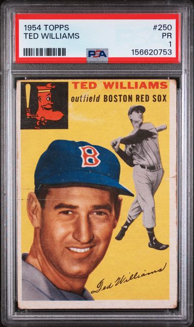 1954 Topps TOPPS Red #250 Ted Williams front