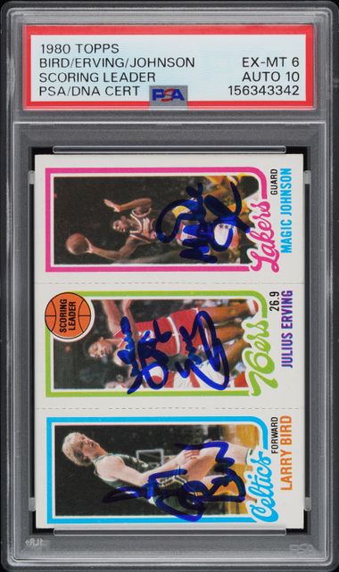 1980 TOPPS LARRY BIRD/JULIUS ERVING/MAGIC JOHNSON SCORING LEADER