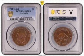 1944 Y. (p) 1D MS63BN