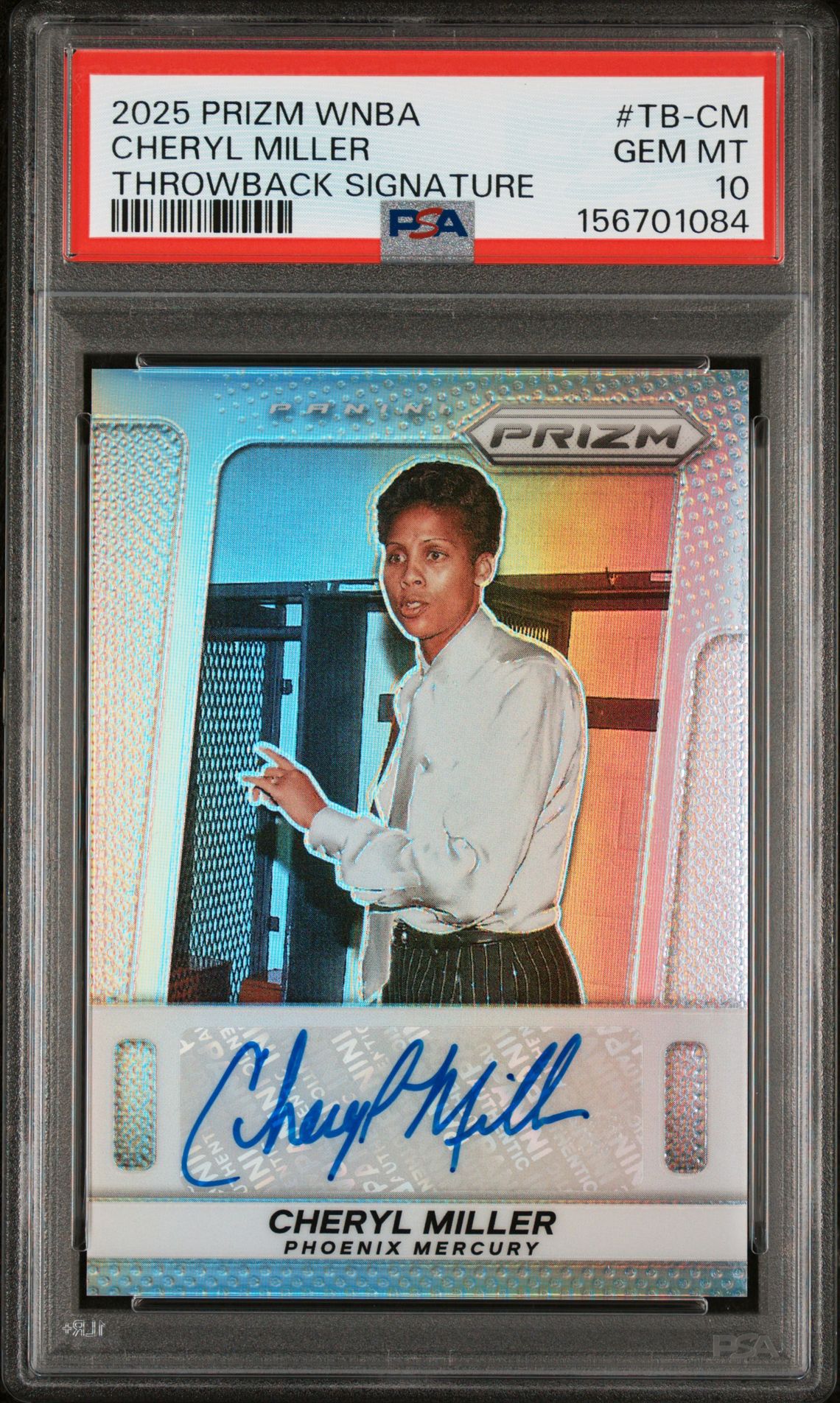 2025 Panini PANINI PRIZM WNBA THROWBACK SIGNATURES #TB-CM Cheryl Miller front