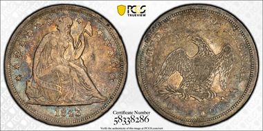 1843 $1 XF40
