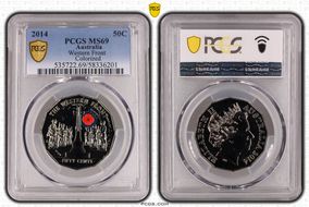 2014 50C Western Front Colorized MS69