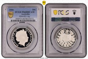 2006 50C KM-821 Ag Round PR68DCAM