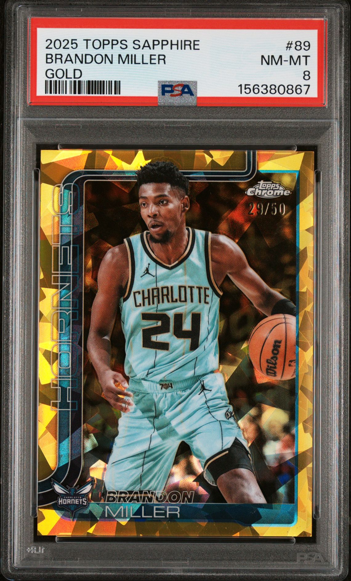 2025 Topps TOPPS CHROME SAPPHIRE EDITION GOLD #89 Brandon Miller front