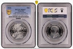 2026 50C Decimal Currency 60th Anniversary CuNi MS67