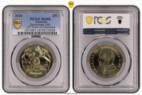 2026 25C Queensland AlBr 125 Years of Federation MS68