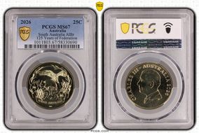 2026 25C South Australia AlBr 125 Years of Federation MS67