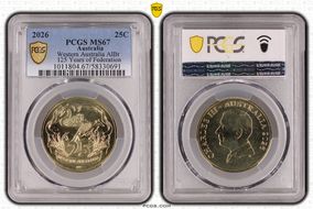 2026 25C Western Australia AlBr 125 Years of Federation MS67