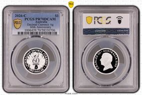 2026-C $1 Decimal Currency Ag 60th Anniversary PR70DCAM