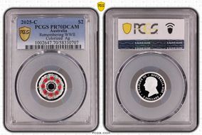 2025-C $2 Remembering WWII Colorized  Ag PR70DCAM