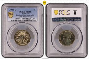 2026-C $1 Decimal Currency AlBr 60th Anniversary MS68