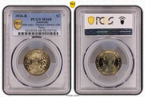 2026-B $1 60th Anniv. Decimal Currency AlBr Privy MS68