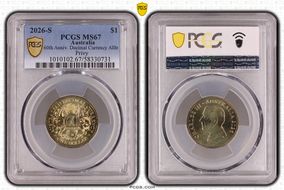2026-S $1 60th Anniv. Decimal Currency Privy  Al-Br MS67