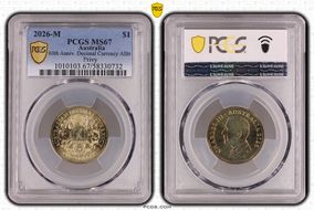 2026-M $1 60th Anniv. Decimal Currency AlBr Privy MS67