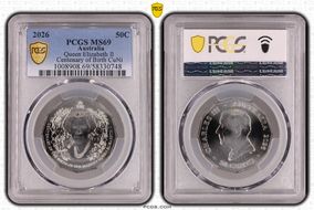2026 50C Queen Elizabeth II Centenary of Birth CuNi MS69