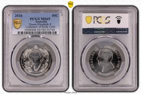 2026 50C Queen Elizabeth II Centenary of Birth CuNi MS69