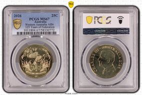 2026 25C Western Australia AlBr 125 Years of Federation MS67