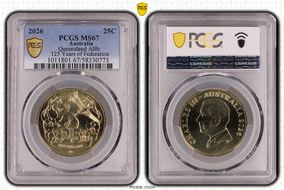 2026 25C Queensland AlBr 125 Years of Federation MS67