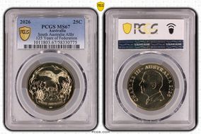 2026 25C South Australia AlBr 125 Years of Federation MS67