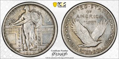 1917 25C Type 1 AU53FH