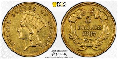 1887 $3 PR50